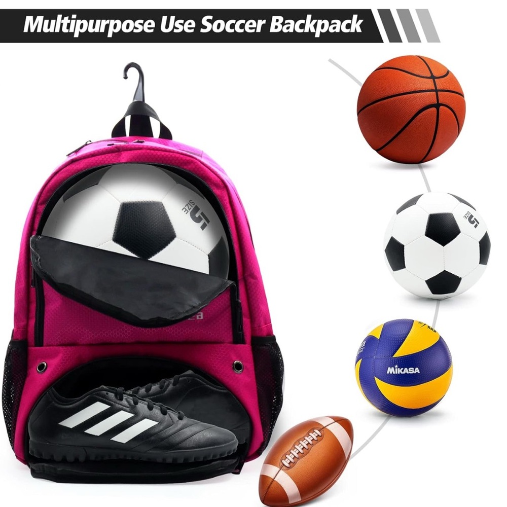 Large Basketball Bag - Backpack with Shoe & Ball & Laptop Compartment
